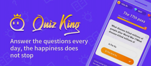 11. Quiz King - Aplikasi Penghasil Saldo DANA